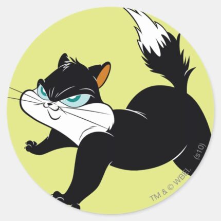 Pussyfoot Claws Out Classic Round Sticker