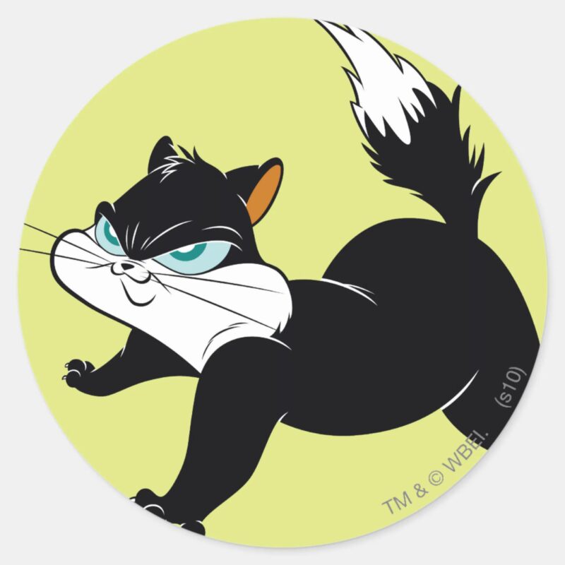 Pussyfoot Claws Out Classic Round Sticker Pussyfoot Claws Out Classic Round Sticker