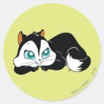 Pussyfoot Cute Kitty Classic Round Sticker