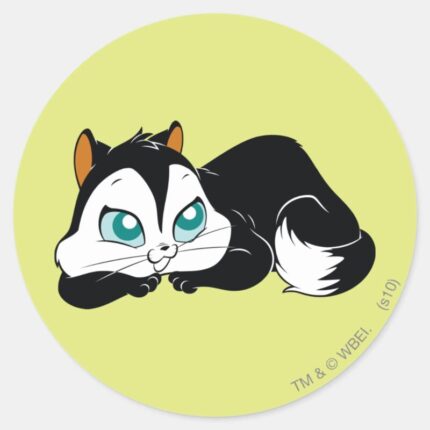 Pussyfoot Cute Kitty Classic Round Sticker