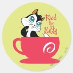 Pussyfoot Feed The Kitty Classic Round Sticker