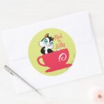 Pussyfoot Feed The Kitty Classic Round Sticker