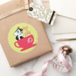 Pussyfoot Feed The Kitty Classic Round Sticker