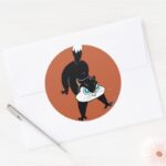 Pussyfoot Kitty Territory Classic Round Sticker