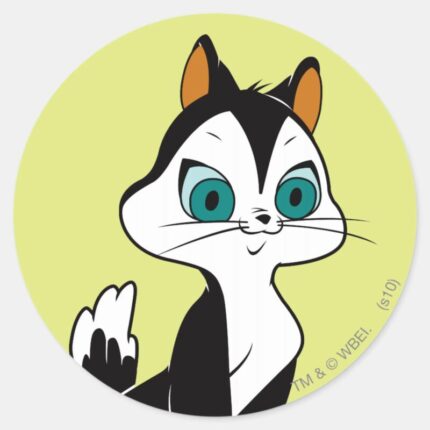 Pussyfoot Lets Play Classic Round Sticker