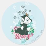 Pussyfoot Sassy Classic Round Sticker