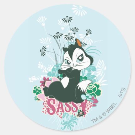 Pussyfoot Sassy Classic Round Sticker