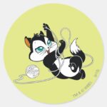 Pussyfoot Tangled Up Classic Round Sticker