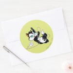 Pussyfoot Tangled Up Classic Round Sticker