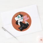 Pussyfoot Tickle My Whiskers Classic Round Sticker