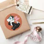 Pussyfoot Tickle My Whiskers Classic Round Sticker