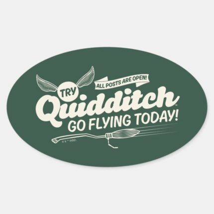 QUIDDITCH™ Recruitment Poster Oval Sticker