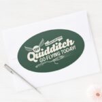 QUIDDITCH™ Recruitment Poster Oval Sticker