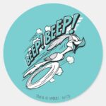 ROAD RUNNER™ BEEP BEEP™ Halftone Classic Round Sticker