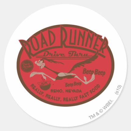 ROAD RUNNER™ Drive Thru 2 Classic Round Sticker