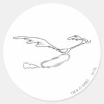 ROAD RUNNER™ Running Fast Classic Round Sticker