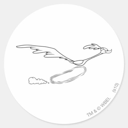 ROAD RUNNER™ Running Fast Classic Round Sticker