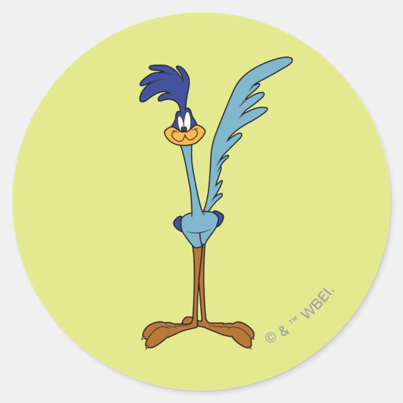 ROAD RUNNER™ In Color Classic Round Sticker ROAD RUNNER™ In Color Classic Round Sticker