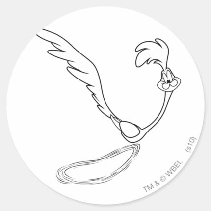 ROAD RUNNER™ Running Classic Round Sticker