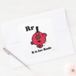 R Is For Rude Square Sticker