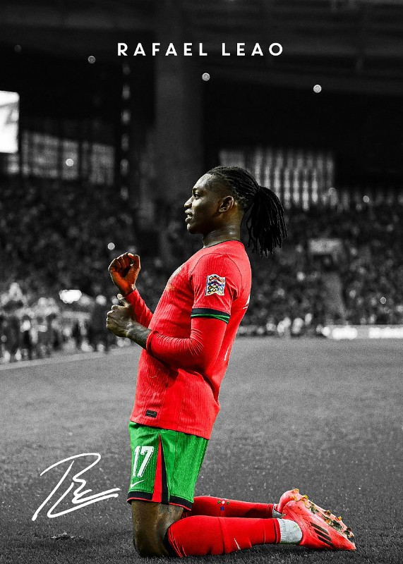 Rafael Leao Soccer Poster