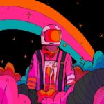 Rainbow Astronaut Poster