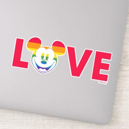Rainbow Mickey LOVE Sticker