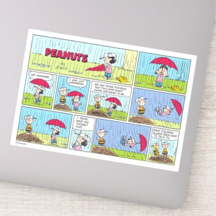 Rainy Day At The Baseball Game Sticker