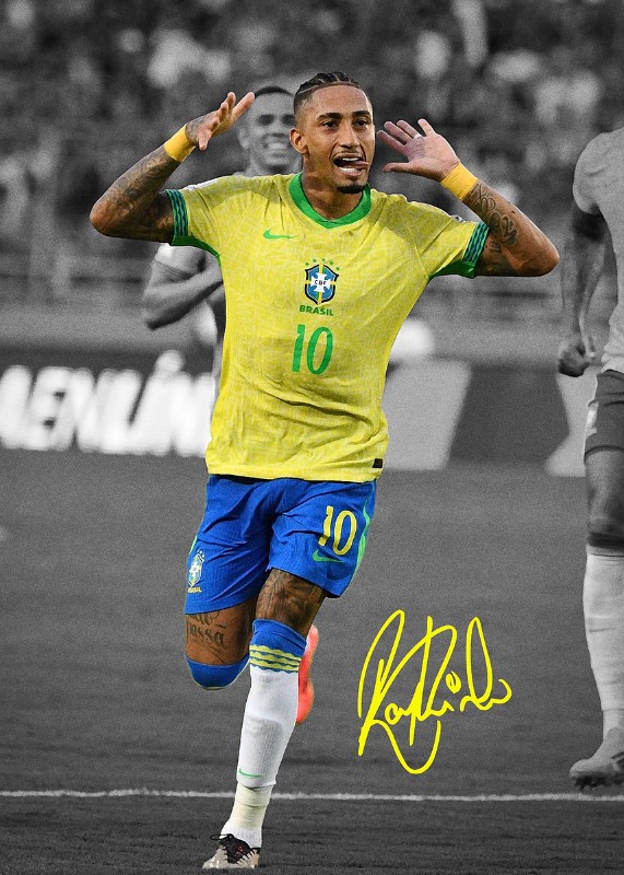 Raphinha Soccer Poster