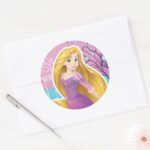 Rapunzel Artistic Princess Classic Round Sticker