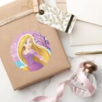 Rapunzel Artistic Princess Classic Round Sticker