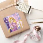 Rapunzel Determined Square Sticker