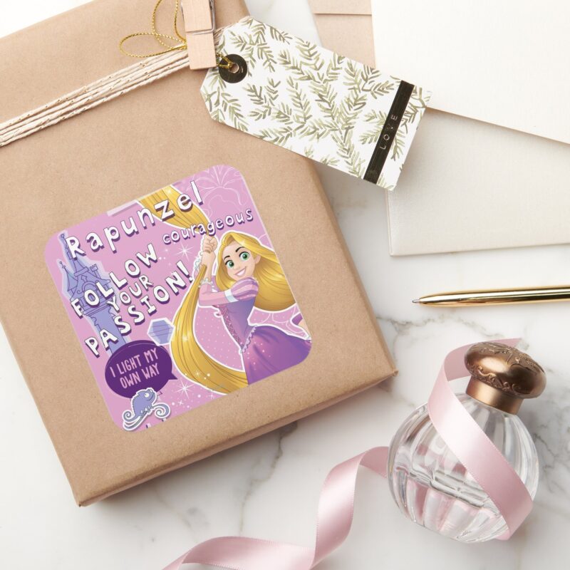 Rapunzel Follow Your Passion Square Sticker Rapunzel Follow Your Passion Square Sticker