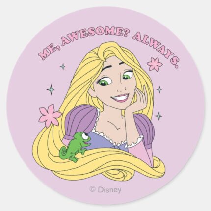 Rapunzel Always Awesome Classic Round Sticker