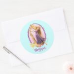 Rapunzel Frame Classic Round Sticker