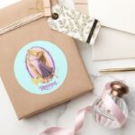Rapunzel Frame Classic Round Sticker