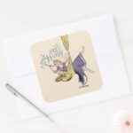 Rapunzel Painting Lets Hang Square Sticker