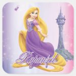 Rapunzel Princess Square Sticker