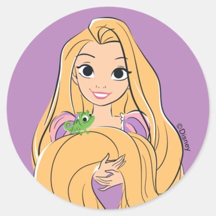 Rapunzel Pascal Magic Moment Classic Round Sticker