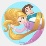 Rapunzel Bad Hair Day Classic Round Sticker