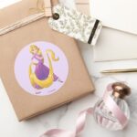 Rapunzel Big Hair Day Classic Round Sticker