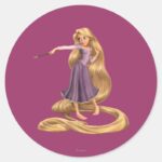 Rapunzel With Paintbrush 2 Classic Round Sticker