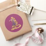 Rapunzel With Paintbrush 2 Classic Round Sticker