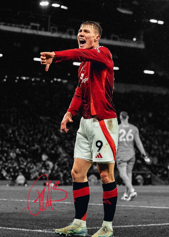 Rasmus Hojlund Soccer Poster