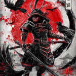 Raven Bushido Samurai Poster