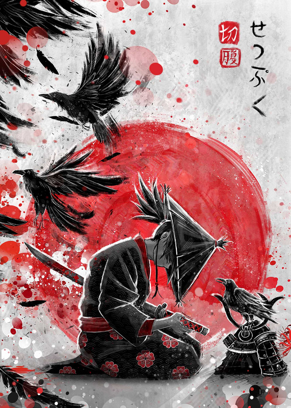 Ravens Spirits Samurai Poster