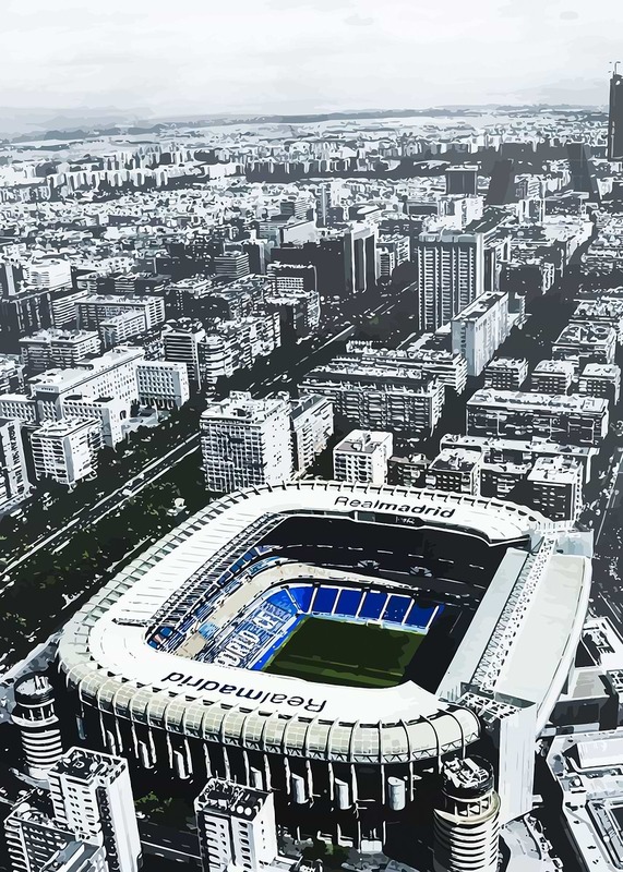 Real Madrid Stadium Football Poster