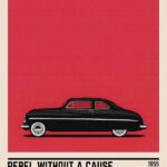 Rebel Without A Cause Car Poster