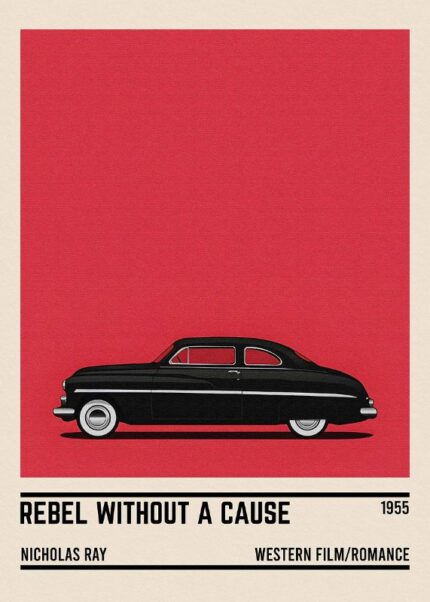 Rebel Without A Cause Car Poster