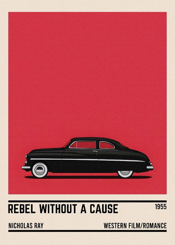Rebel Without A Cause Car Poster
